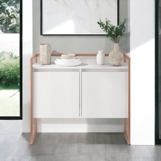 Buffet Sala Cantinho Do Café Branco Cobre em Oferta na Shopee