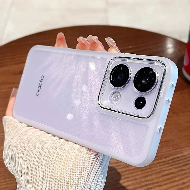 Para OPPO Reno 13 13F 12 12F 11 11f 10 8 8z 8t 7z 7 lite 6 5 Pro 2 2z 2f Caso Fosco Transparente Silicone Lente Da Câmer
