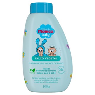 Talco Vegetal Turma da Mônica Baby Cheirinho de Amor e Carinho 200g em Oferta na Shopee