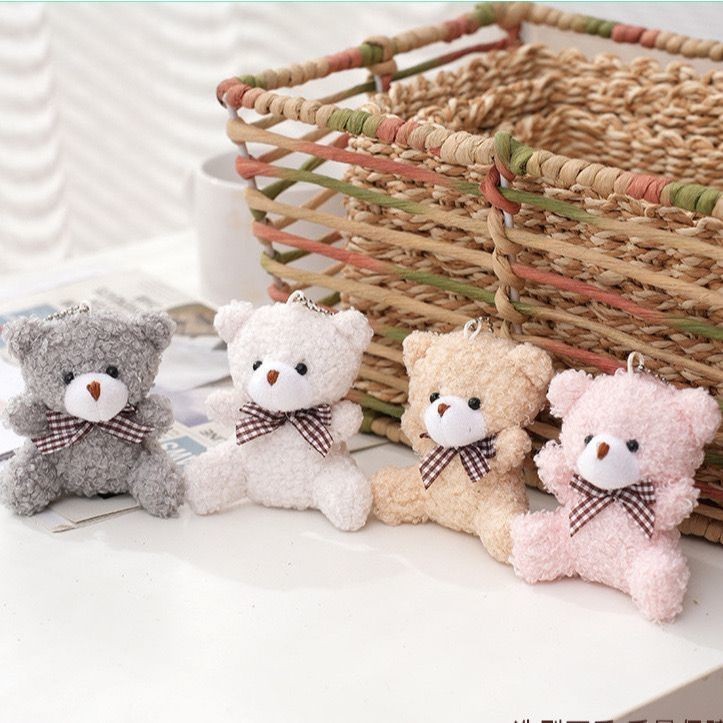 kit 12 Desenho Animado Urso De Pelúcia Chaveiro Com Pingente para Bolsa Boneca Brinquedo De PelúCia em Oferta na Shopee