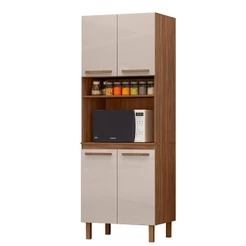 Paneleiro Pop Torre Quente 70cm com 4 Portas e 1 Nicho