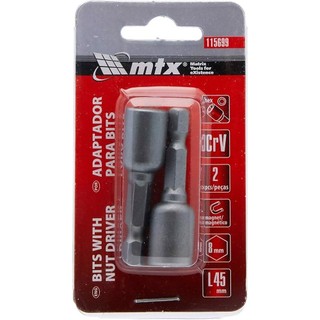 Jogo Soquetes Magnéticos 2 Peças 45x7mm Para Parafusadeira Furadeira Bits Encaixe 1/4Pol. Sextavado em Oferta na Shopee