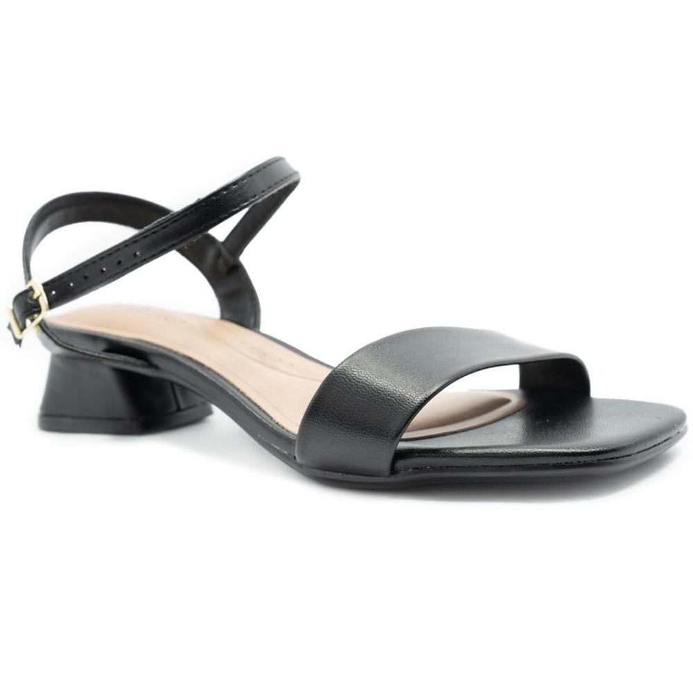Sandália Beira Rio Tira Grossa Salto Baixo Feminina - Preto - Women Shoes