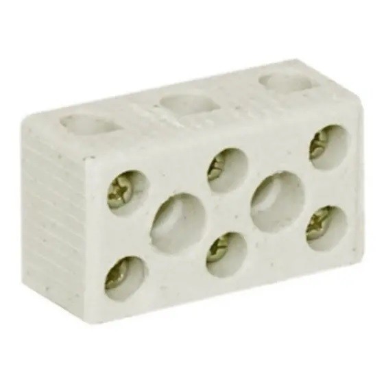 CONECTOR DE PORCELANA TRIPOLAR PARA FIO 10mm² FOXLUX · foto 2
