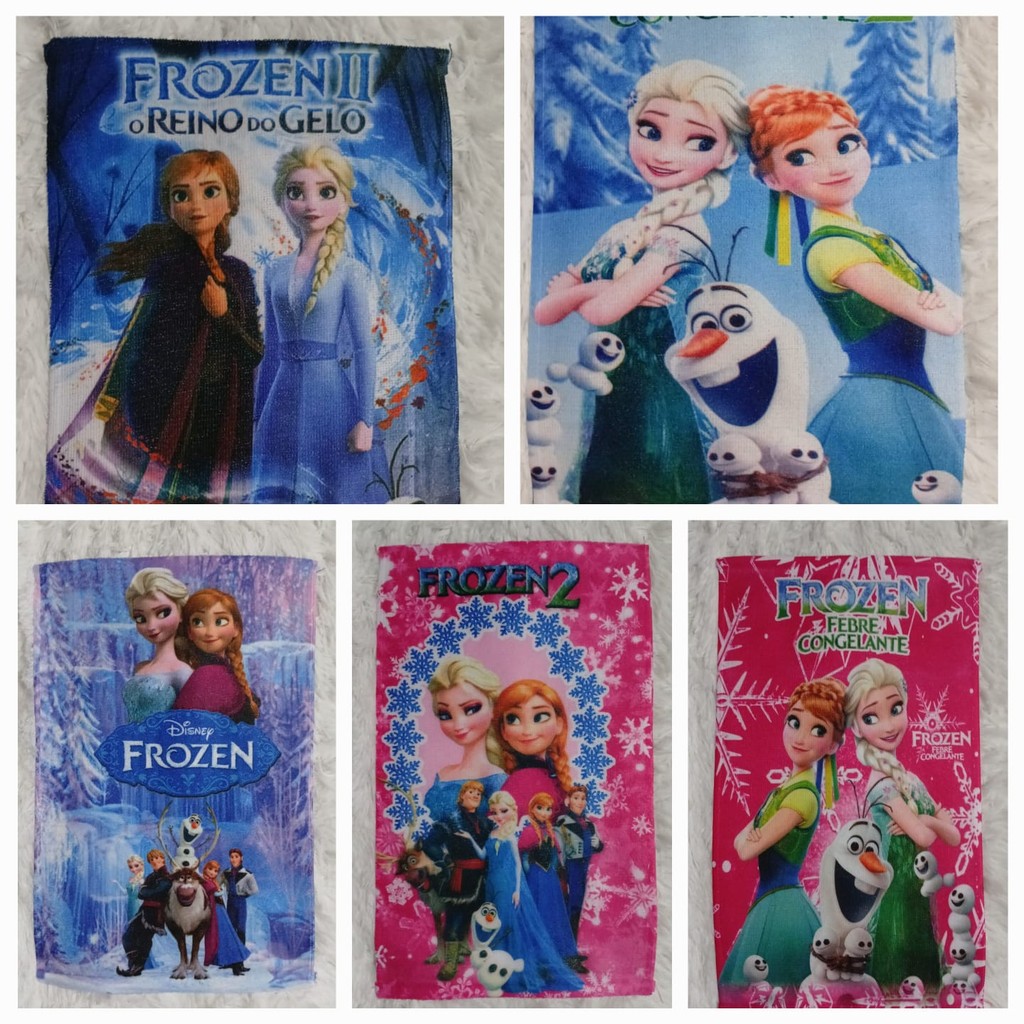 Kit com 5 Toalhinhas de Mão e Rosto para Lancheira Escolar Infantil Sortidas Menino e Menina várias Estampas Personagem em Oferta na Shopee
