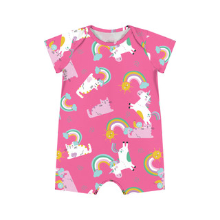 Macacão Bebê Unissex Animais Elian Rosa em Oferta na Shopee
