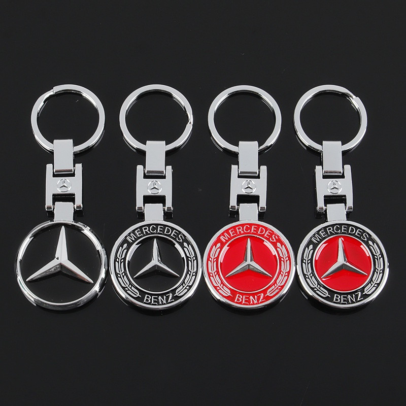 Chaveiro de Metal Dupla Face com Logotipo de Espiga de Trigo Moda para Mercedes-Benz AMG Anel de Chave Pendente 6541