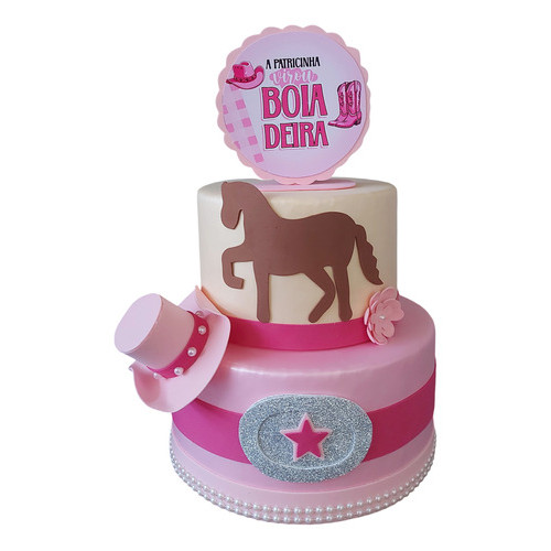 Bolo Fake Falso Boiadeira Patricinha Country Menina em Oferta na Shopee