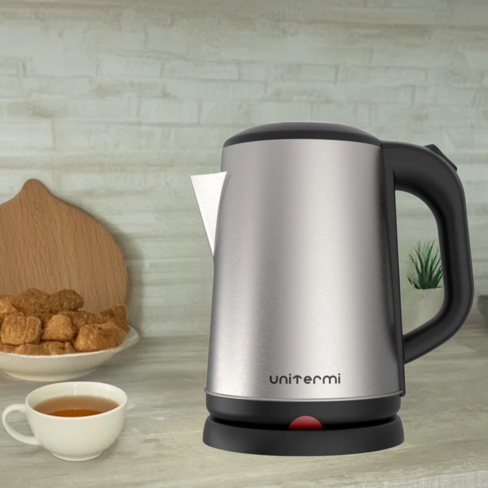 Jarra Chaleira Bule Elétrica Saara Aço Inox  Garrafa de Cafè 1,8 Litros 127V E 220V