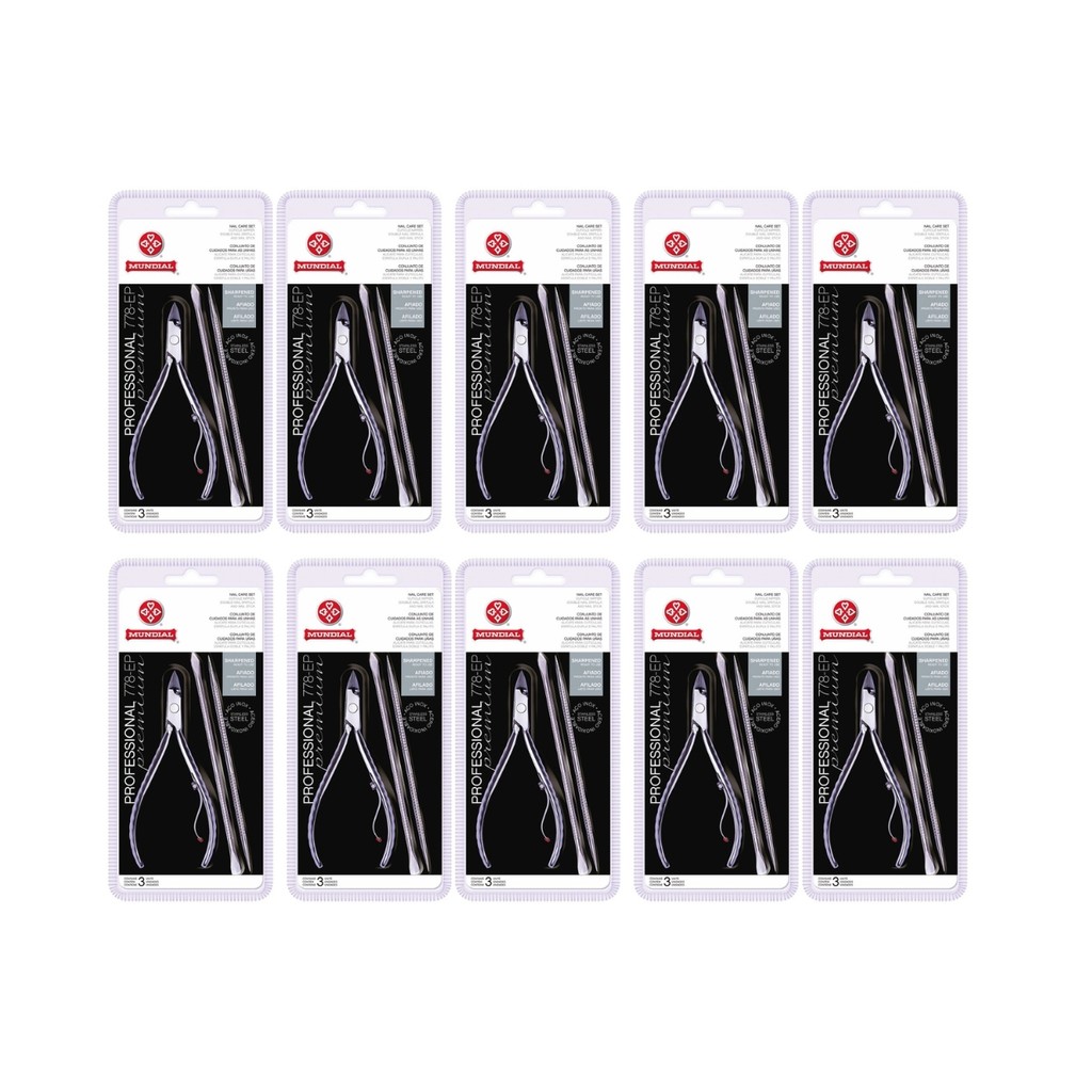Kit 10 Alicate 10 Espátula 10 Palito 778Profissional Mundial