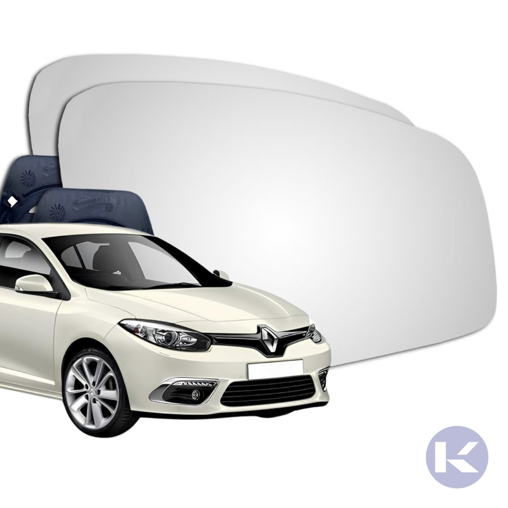 Lente Espelho Retrovisor Convexo Com Base Fluence 2011 a 2015