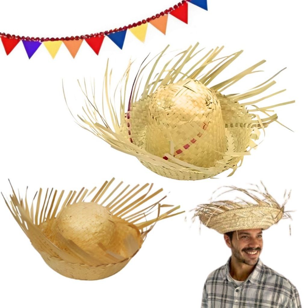 Chapéu de Palha Desfiado para Festa Junina
