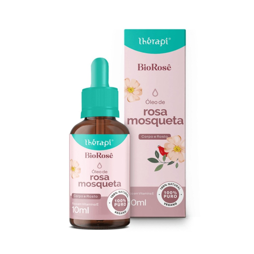 Oleo Rosa Mosqueta Corpo e Rosto 10Ml Bio Rosê - Therapi