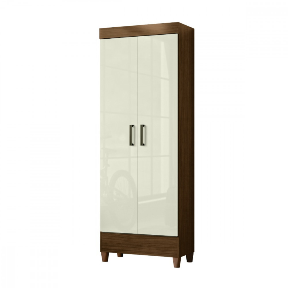 Armário Multiuso com Pés 2 Portas Jequitiba Off White New Opção - Home & Living