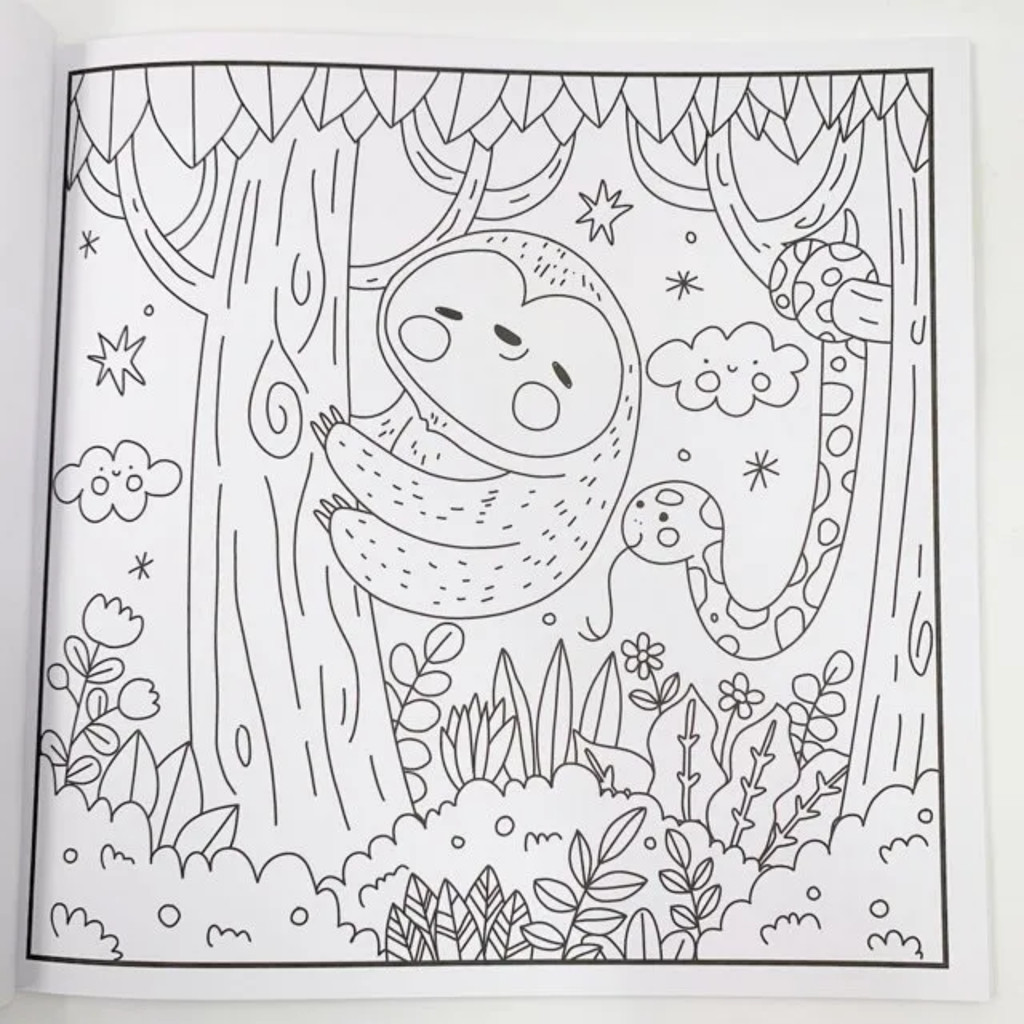 Detalhes do Livro para Colorir Jungle Buddies Magic 48 Páginas