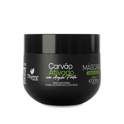 Máscara de Carvão Ativado e Argila Preta 300g Hidratação Profunda Cabelos Oleosos Thyrre Cosmétics