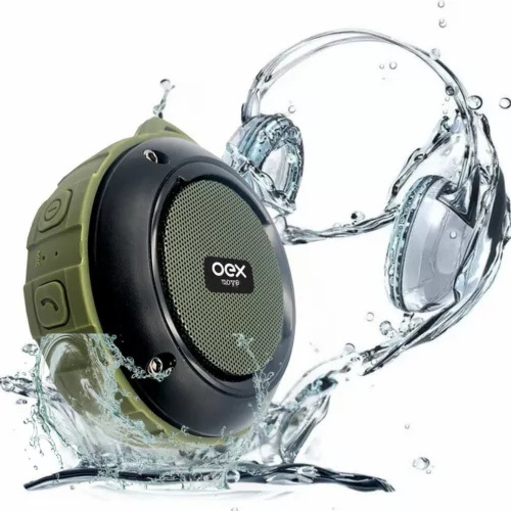 Caixa de Som Speaker Move Bluetooth 5.0 para guidão bicicleta 10W Preto e verde