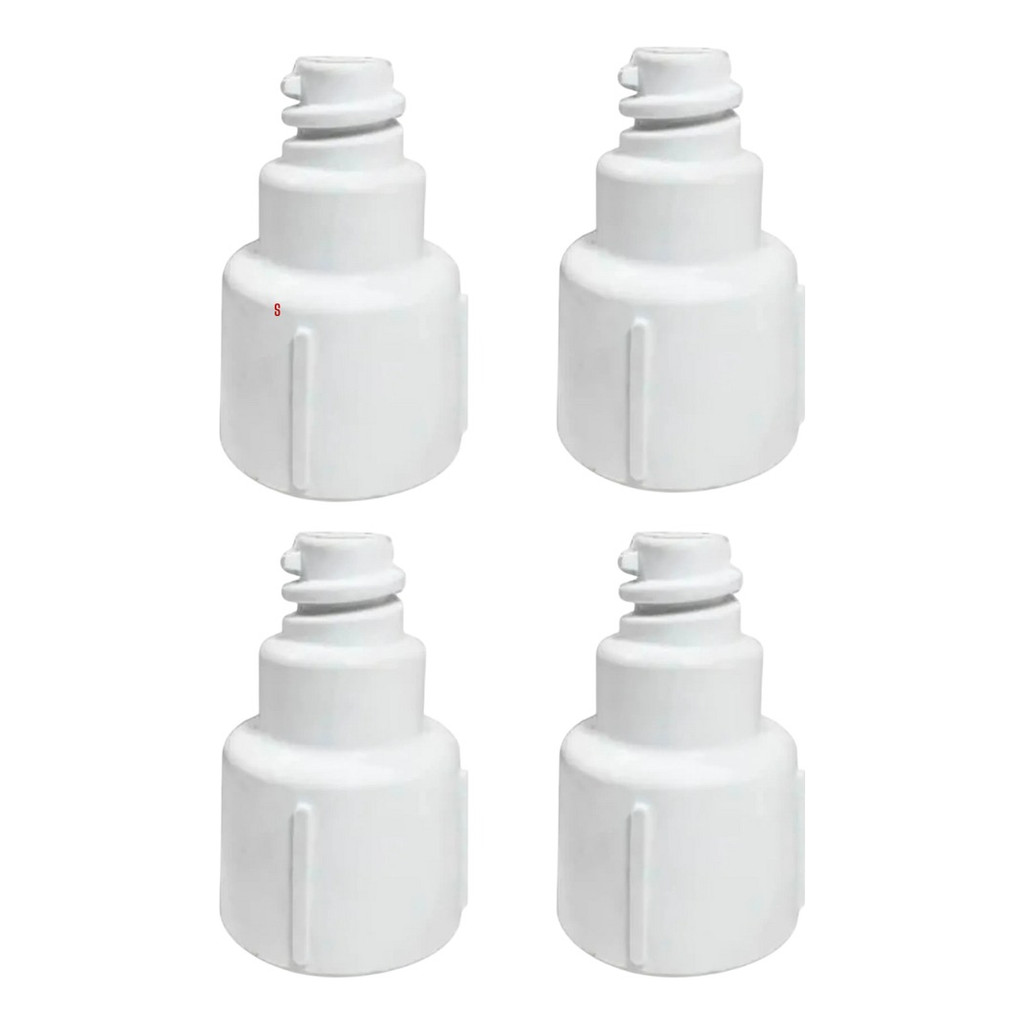 Pes Nivelador para Geladeira Consul Cra28a kit com 4 peças Branco Original de Fabrica