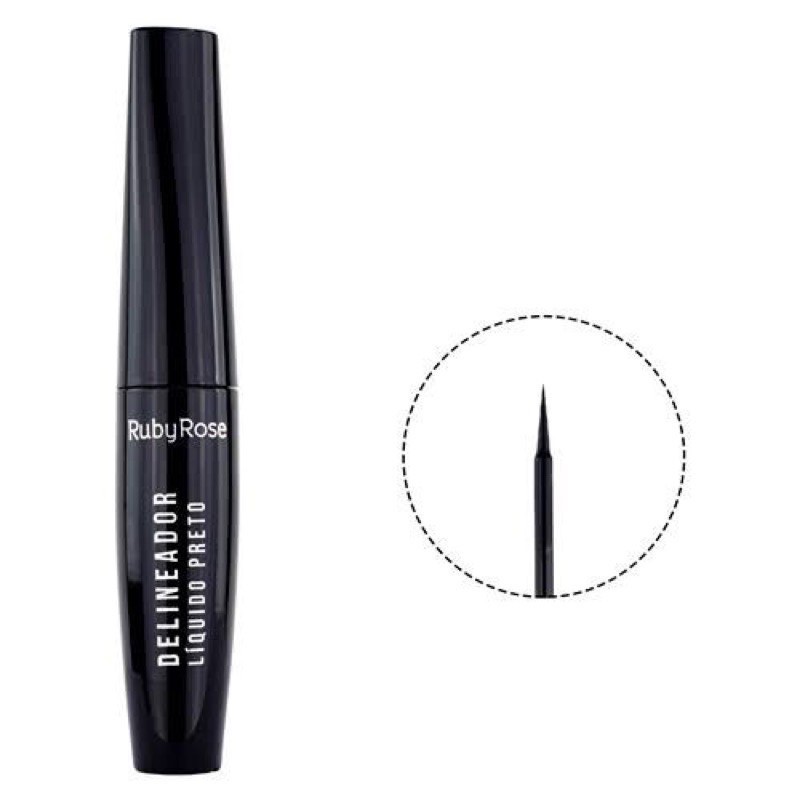 DELINEADOR LÍQUIDO PRETO RUBY ROSE HB 8406 pronto entregar hot sale
