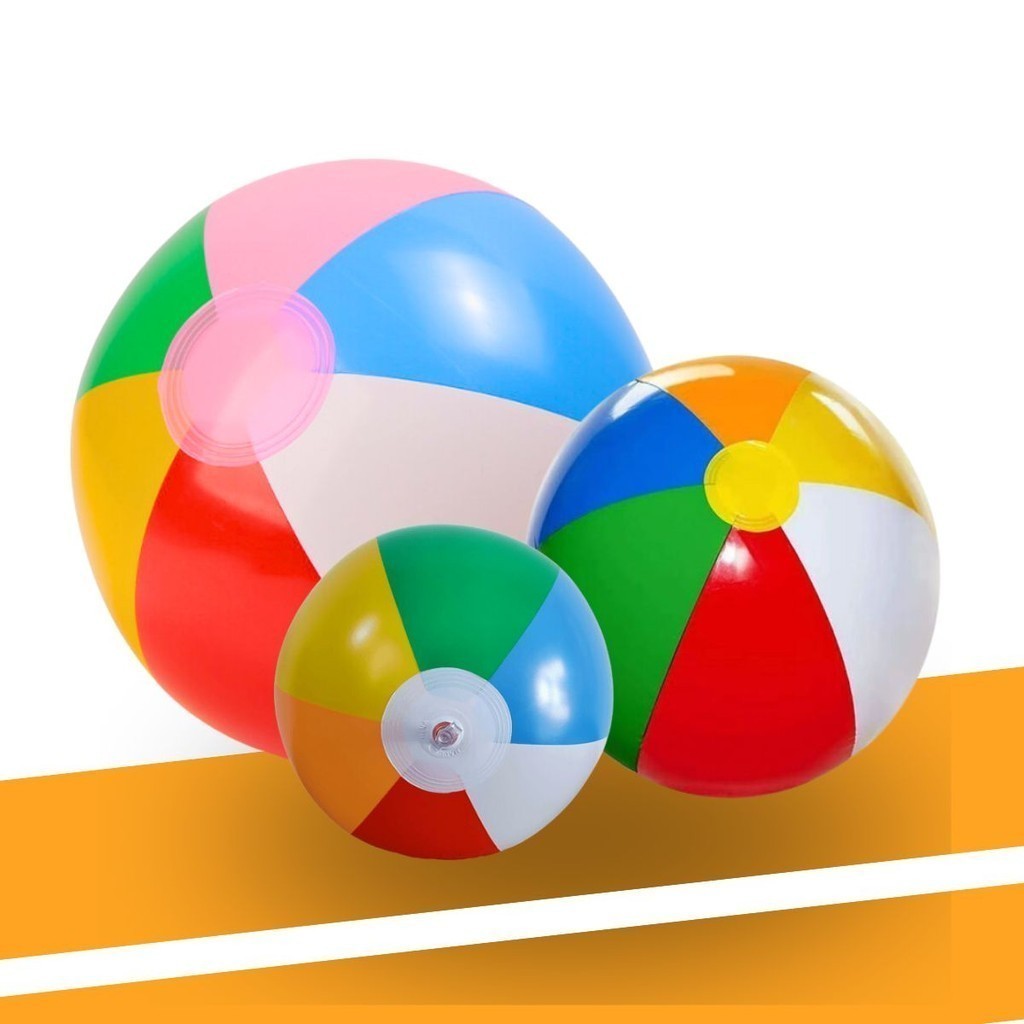 Bola Inflável De Praia Campo Piscina Colorida Diversos Tamanhos em Oferta na Shopee