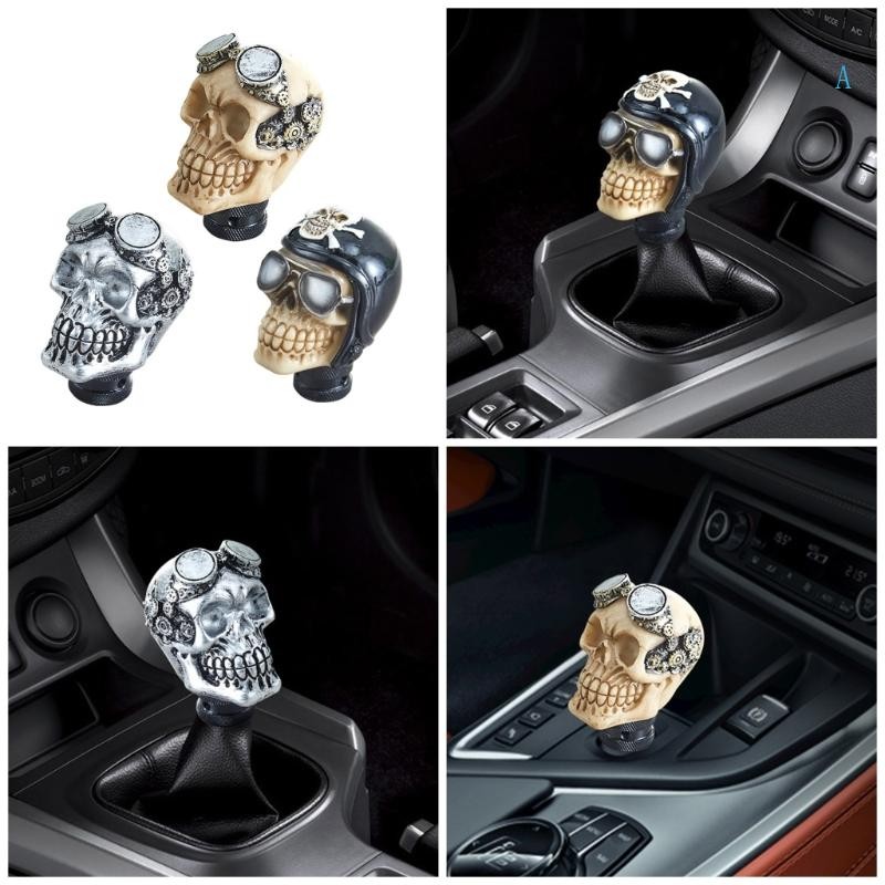 Elegante Botão Cabeça Caveira Adaptador Manual Shifter Decorações Alça Mudança