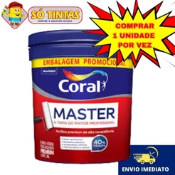 Tinta Acrílica Master Premium Lavável Branco Fosco 20 Litros – Coral