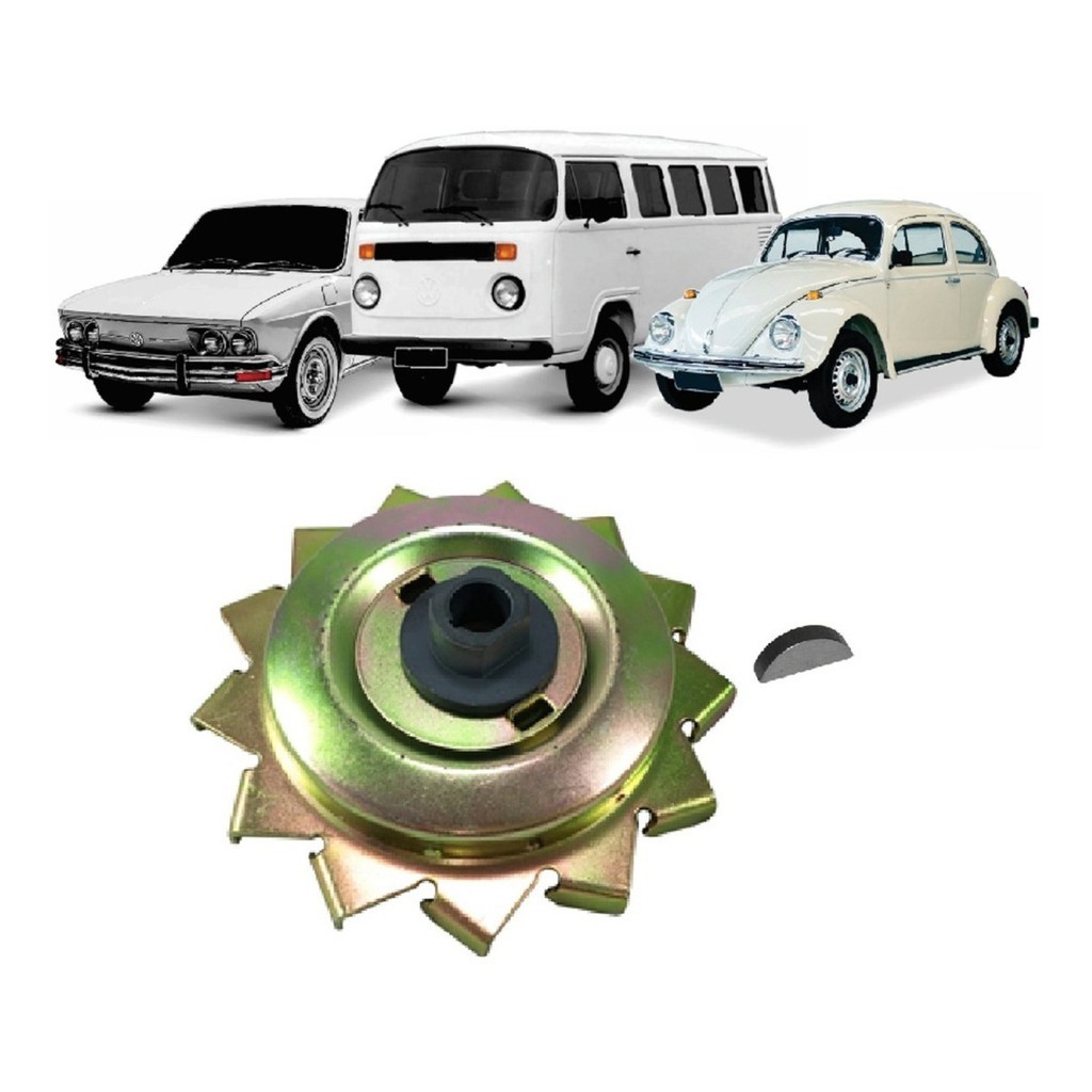 Polia Do Alternador Chaveta Fusca Kombi Brasilia Variant 1300 1500 1600