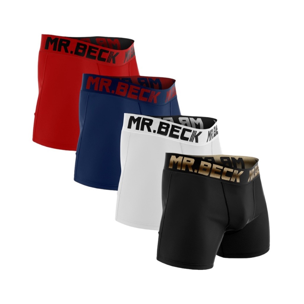 Kit com 10 Cuecas Boxer Adulto Forro da Box em Algodão MR.BECK