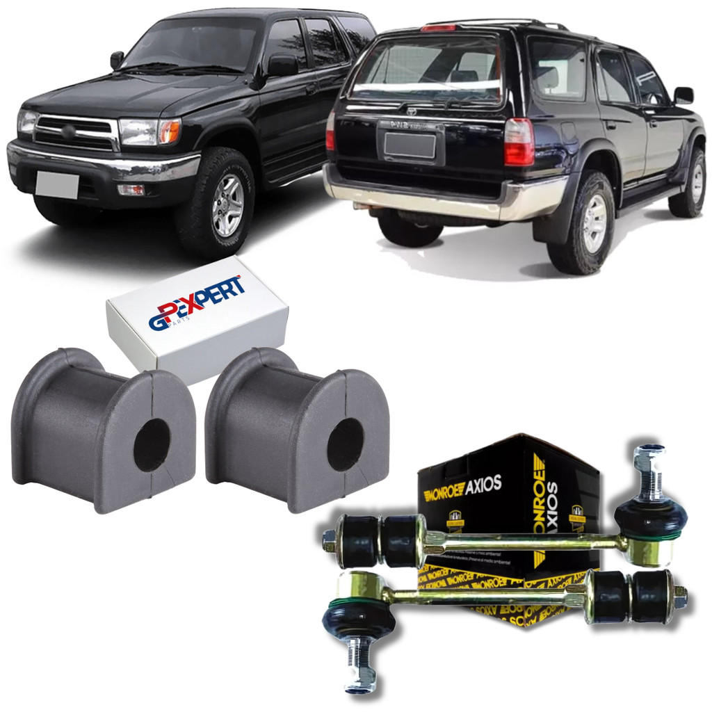 KIT BIELETA BUCHA BARRA ESTABILIZADORA TRASEIRA HILUX SW4 1997 1998 1999 2000 2001 2002 2003 2004