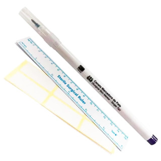 Caneta Marcador de Pele Estéril com Régua Ponta Padrão Simples Wiltex em Oferta na Shopee