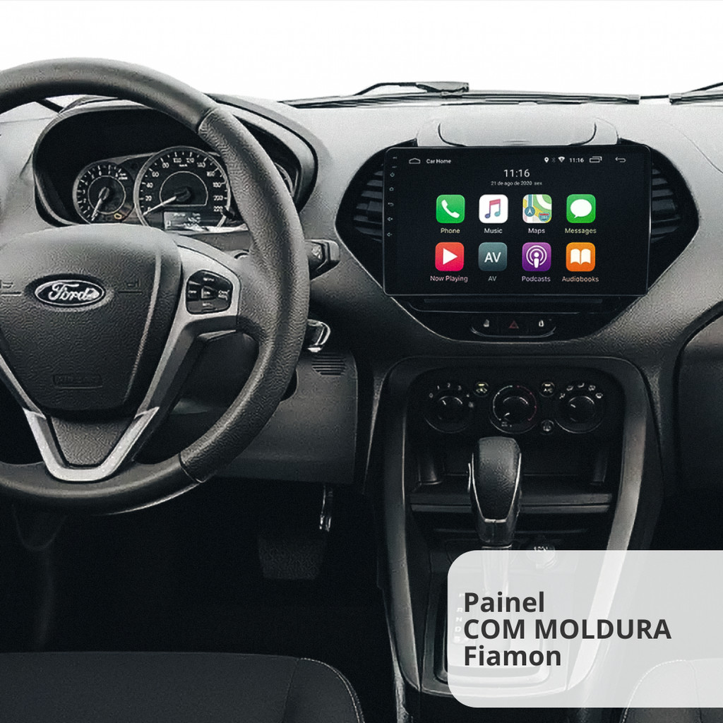 Moldura 9 Flutuante Ford Ka, Ka+ 19/21 - Cinza — imagem 2 de 2