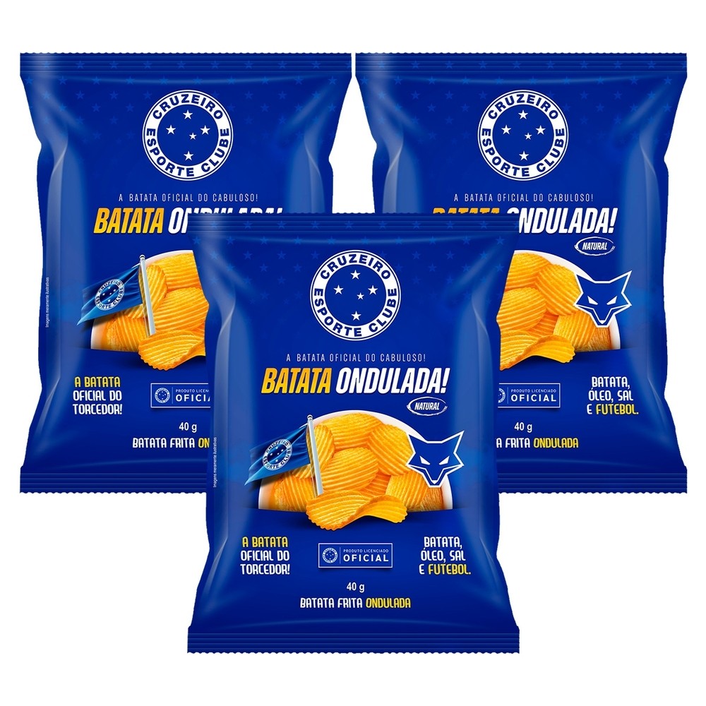 Kit 3 und Batata Ondulada Frita Cruzeiro 40g em Oferta na Shopee