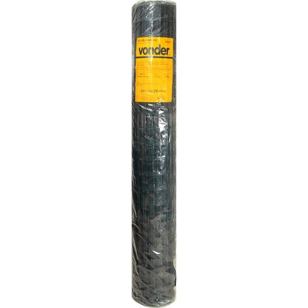 Tela Alambrado Verde 100x50x2,5mm 1,8x25 metros - Vonder em Oferta na Shopee