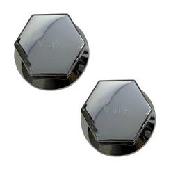 Par Sobre Tampa Cromada Cubo Dianteira Iveco Sem Emblema