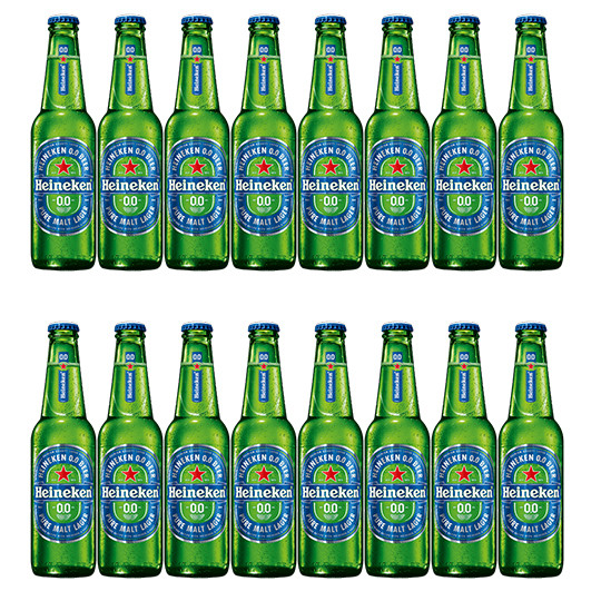 Cerveja Sem Álcool Heineken 0,0% - Long Neck 330mL - Nacional - 16 un