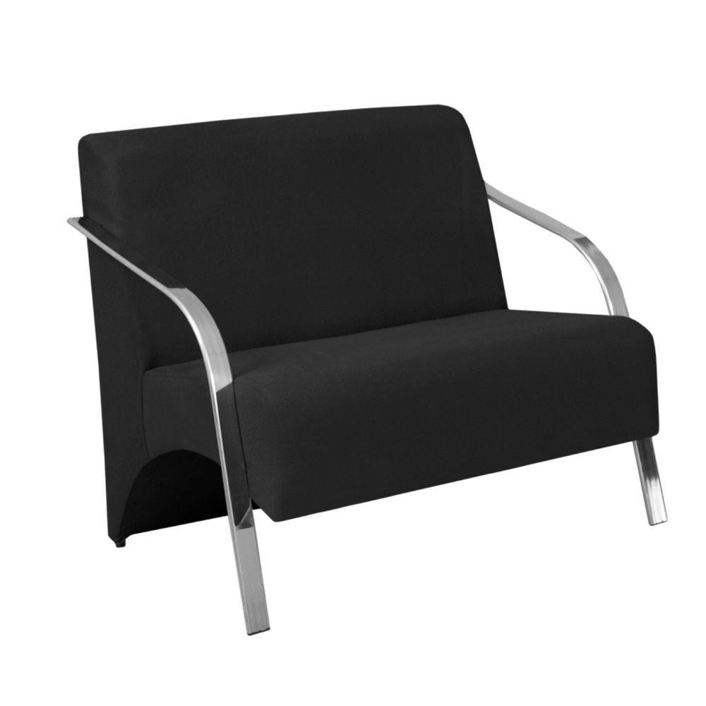 Poltrona Namoradeira Alumínio Preta Tec:202 Ac Preto