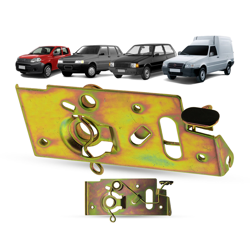 Fechadura do Capô Inferior Fiat Uno 1984 a 2013 Fiorino 1978 a 2013 Elba Prêmio