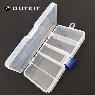OUTKIT 5 Compartimentos Transparente Visível Plástico Caixa De Equipamento De Pesca Armazenamento De Isca Caso Ferrament