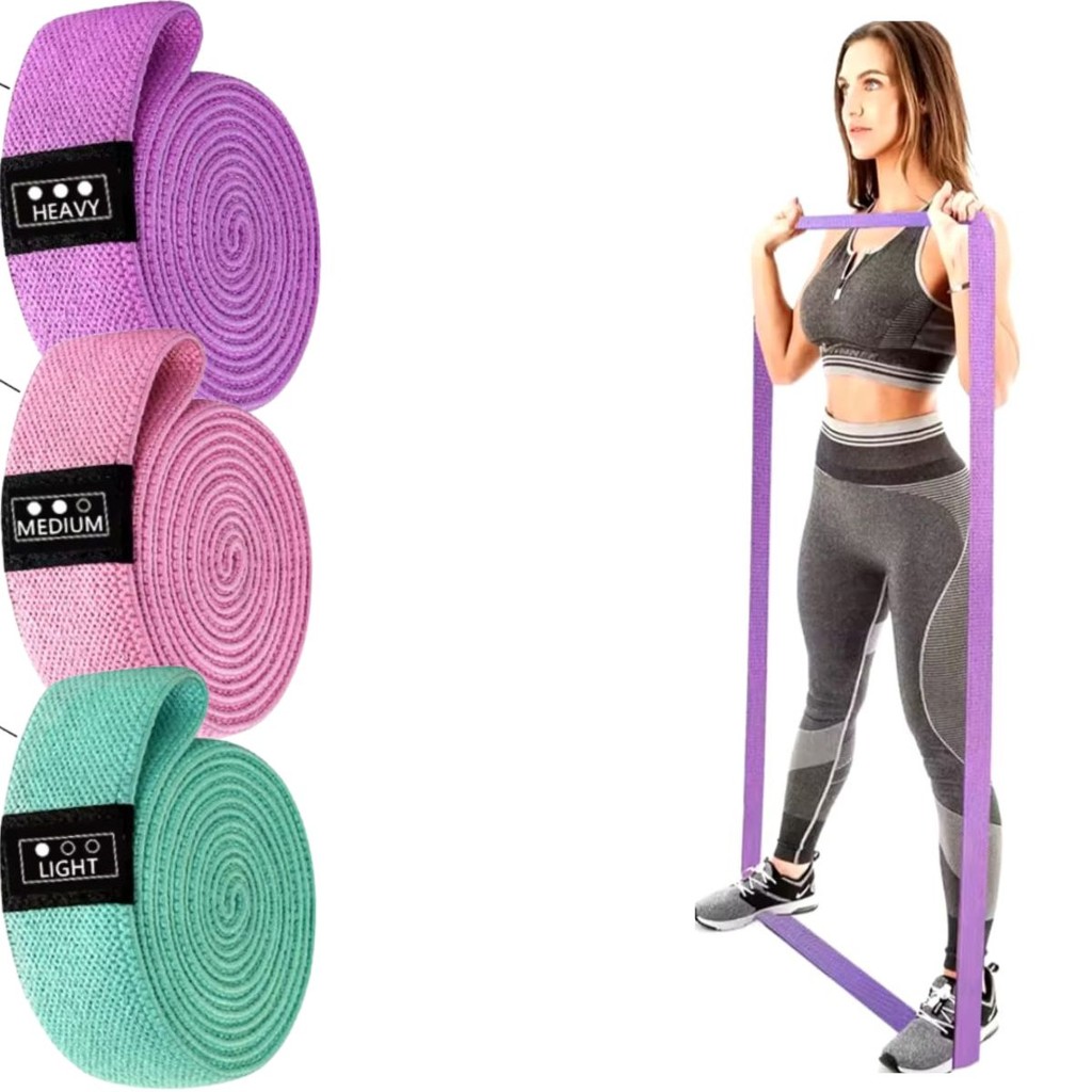 Kit 3x Super Band Elastico - Faixa Elástica de Treinos em casa Academia Saude Exercicio