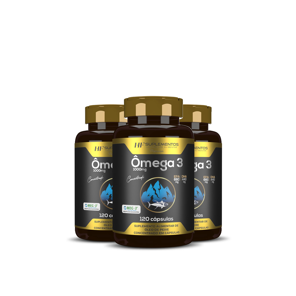3X OMEGA 3 CONCENTRADO MEG3 33-22 120 CAPS HF SUPLEMENTOS