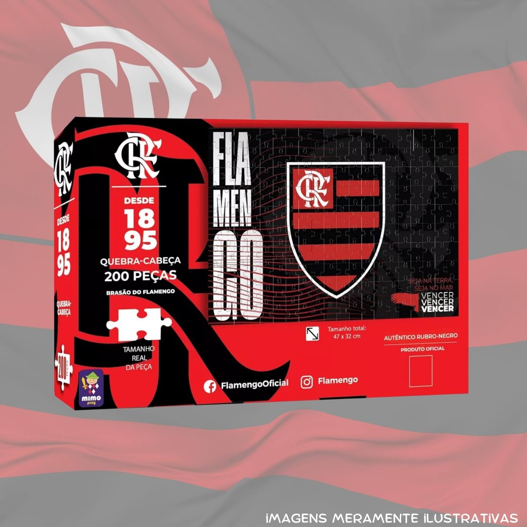 Quebra-Cabeça Puzzle Colecionável Futebol Flamengo Brasão 200 Peças Mimo Toys - 2581 em Oferta na Shopee