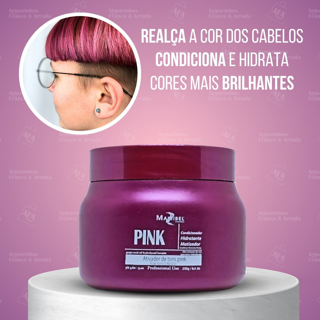 Matizador PINK Máscara Mairibel 250g - Para Cabelos Rosa PINK