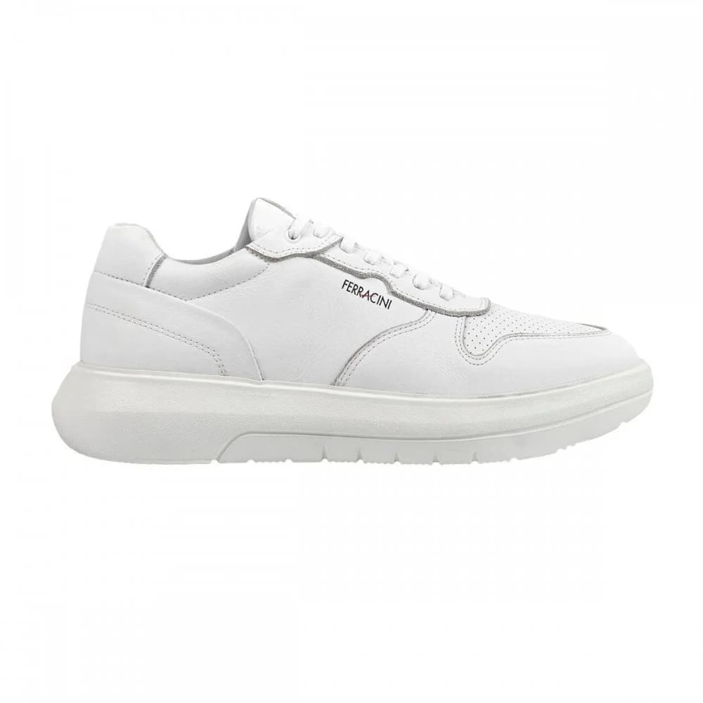 Sapatênis Ferracini Masculino Energy Branco 8287 Original Couro legítimo Estilo Esporte Urbano