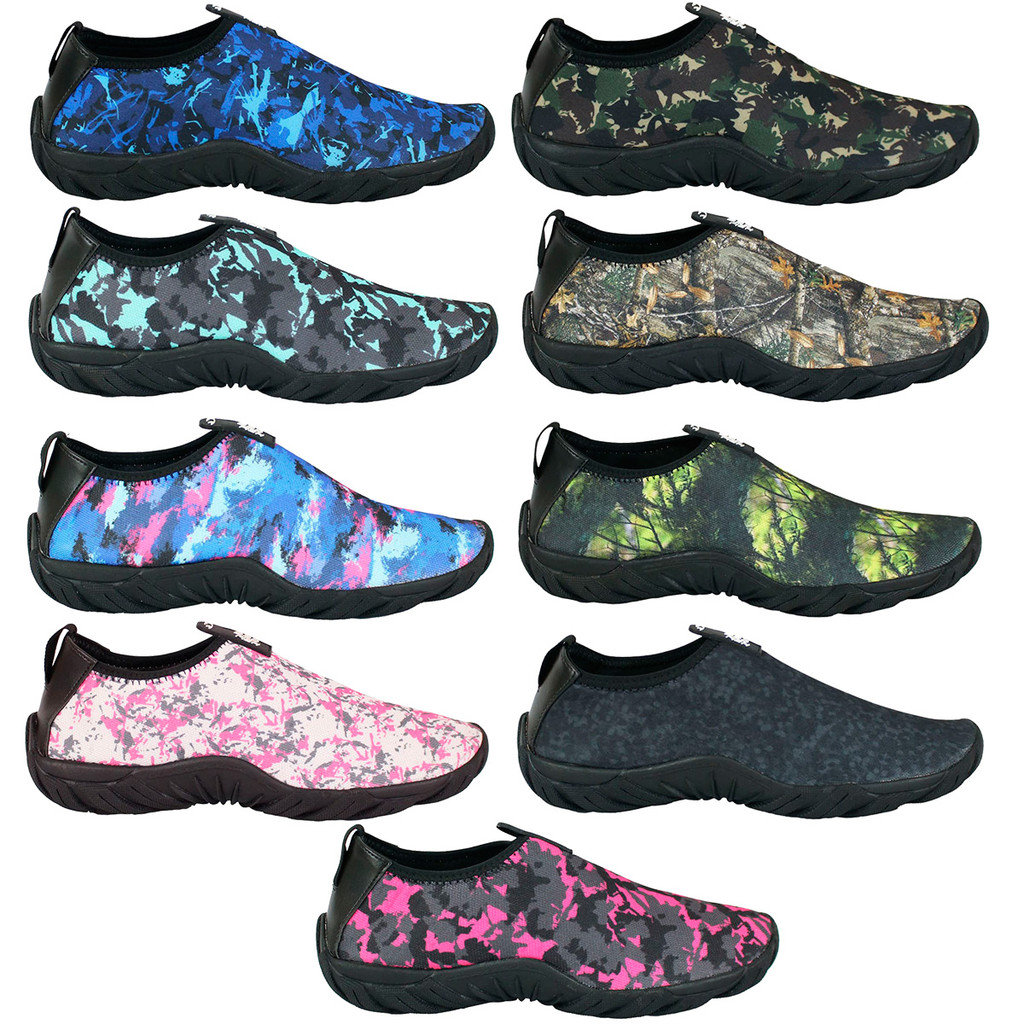 Calçado Tênis Sapatilha Híbrido Feminino Neoprene P/ Pesca Trilha Praia Esportes Camuflado Colorido