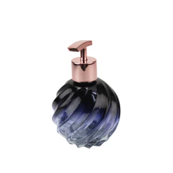 01 Vidro Lavabo Espiral Degrade Azul 250ml Saboneteira Luxo