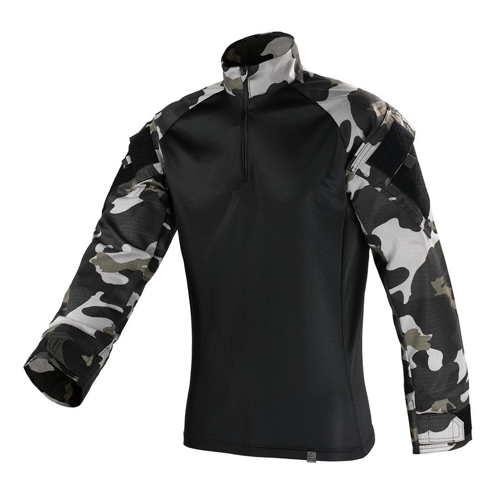 Camisa Combat Shirt Tática Choque Black Militar Reforçada Use Tático