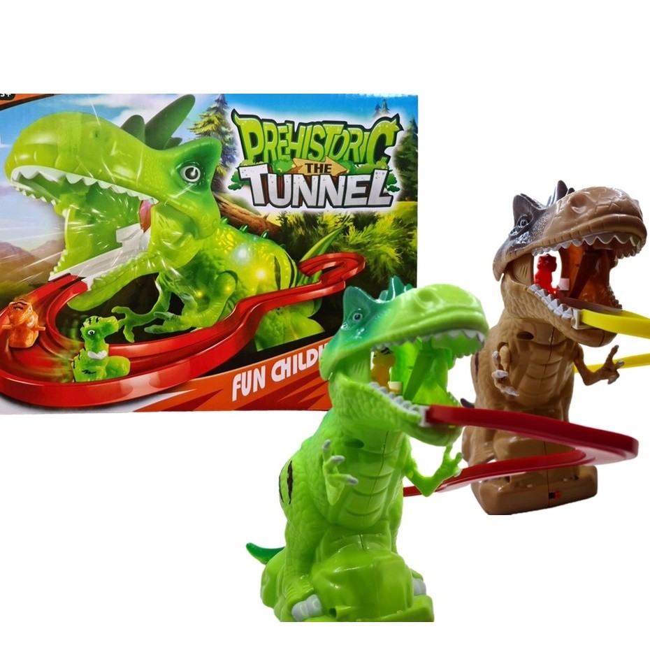 Brinquedos Dinossauro Pre Historico Tunnel Pista / Elevador Com Som E Luz!!!