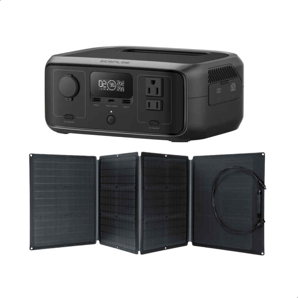 KIT Ecoflow River 3 127V 300W Gerador com painel Solar 110W