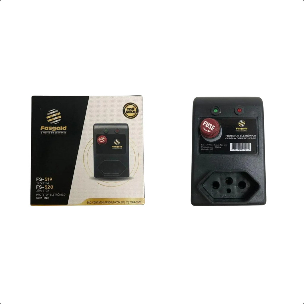 Protetor Eletrônico 110 volts 10A On Delay C/ FS-519