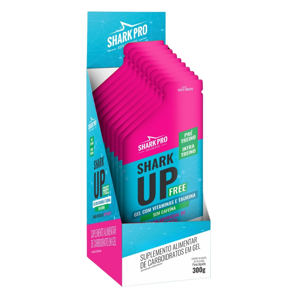 Carbogel Shark-Up Free Display Com 10 Unidades 300g Tutti Fruti
